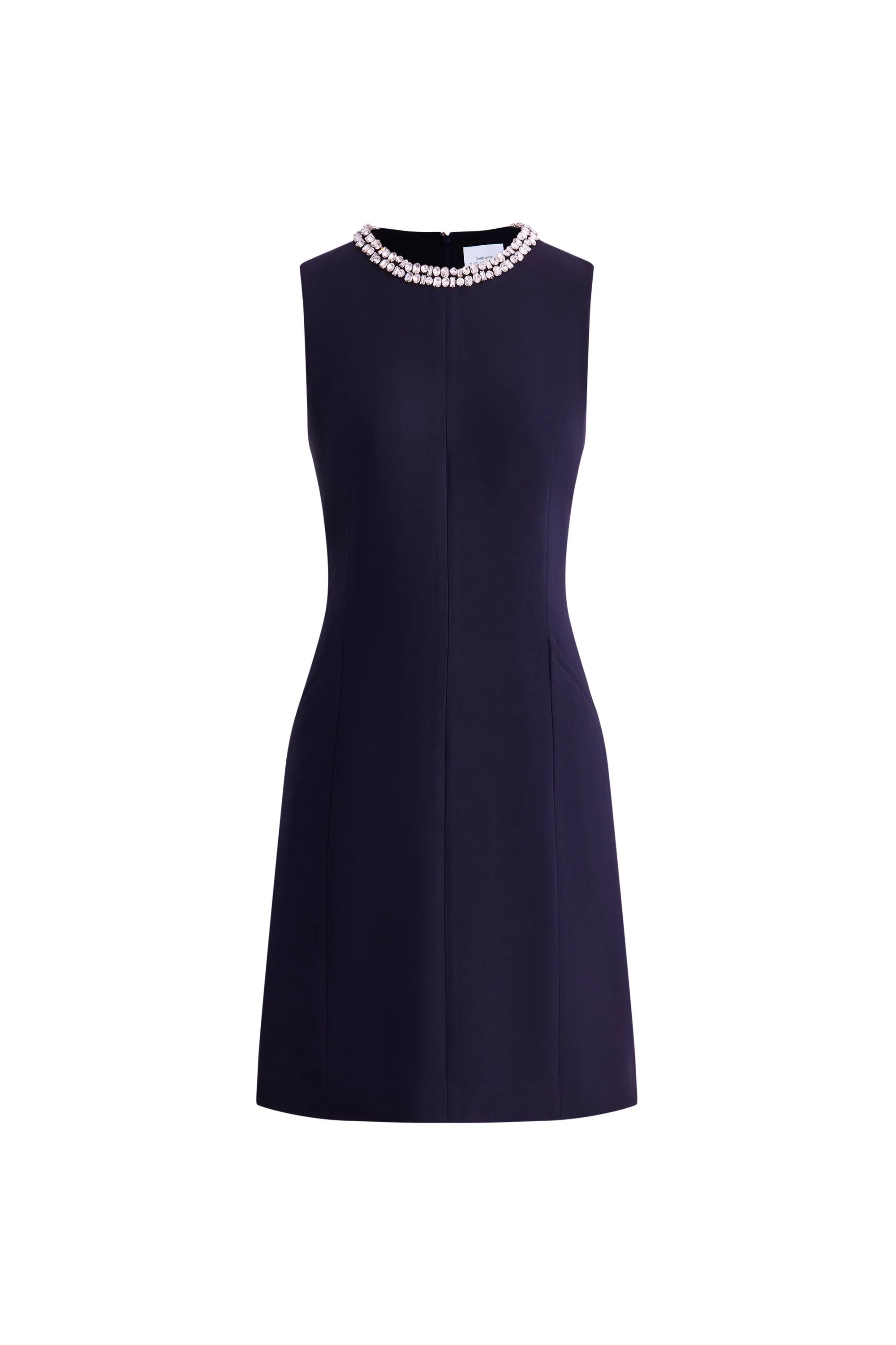Joanne Jeweled Collar Sleeveless Dress Acetate Blend - Image 11