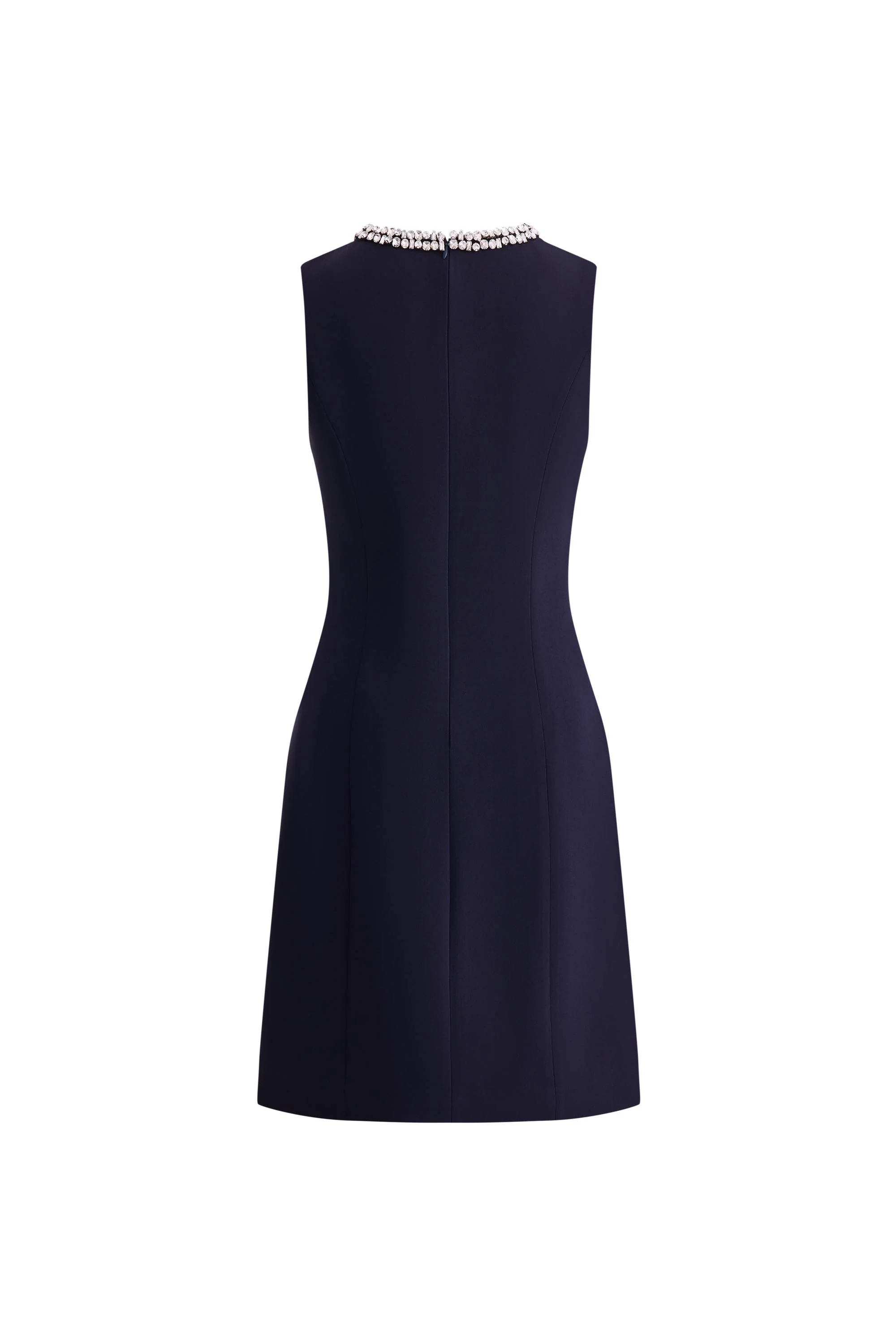 Joanne Jeweled Collar Sleeveless Dress Acetate Blend - Image 12