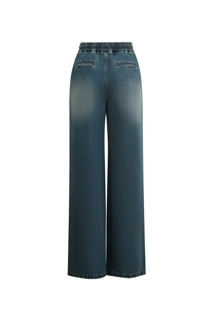 Judith Elastic Waist Jeans in Cotton Denim - Image 11