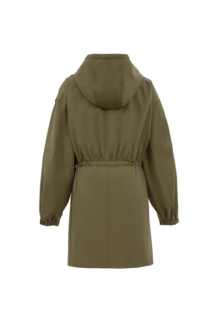 Julie Utility Windbreaker Dress in Cotton Twill - Image 11