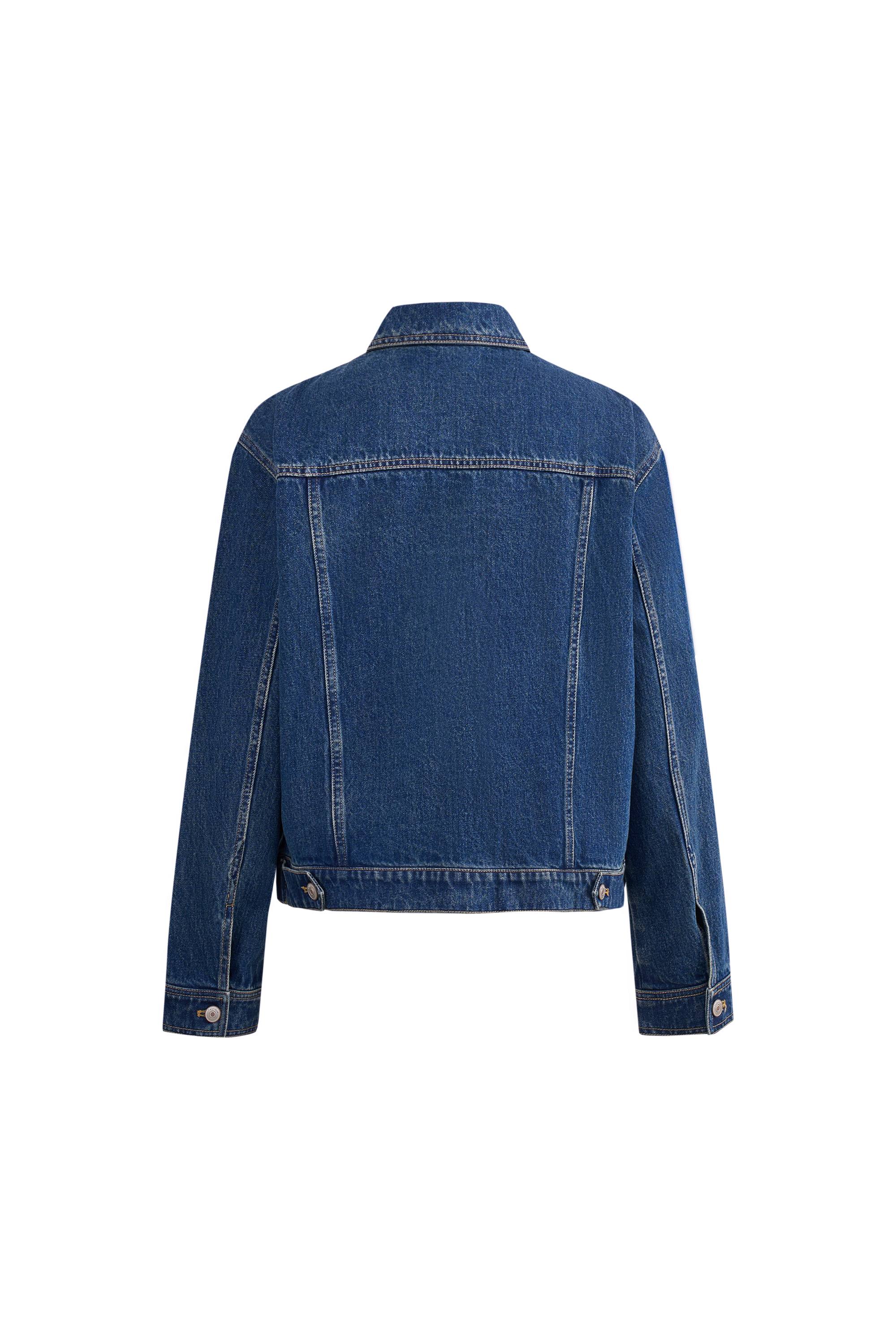 Juniper Washed Pleated Denim Jacket - Image 11