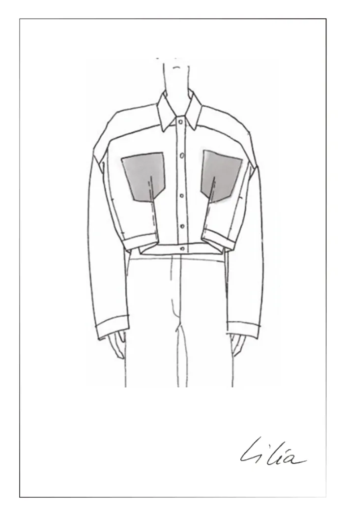 Juniper Washed Pleated Denim Jacket - Image 9