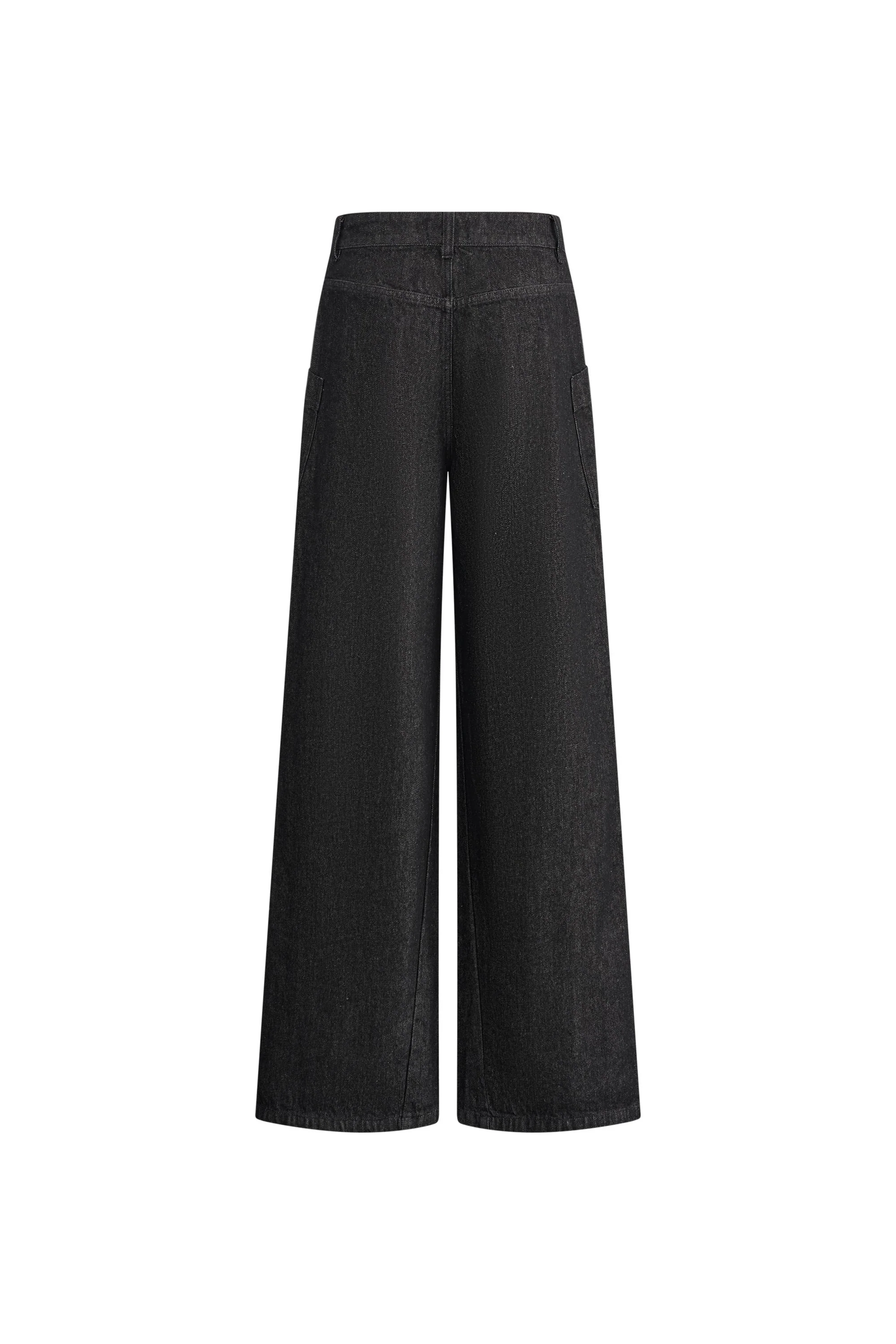 Junon Tilted Pocket Wide Straight Jeans in Cotton Denim - Image 9