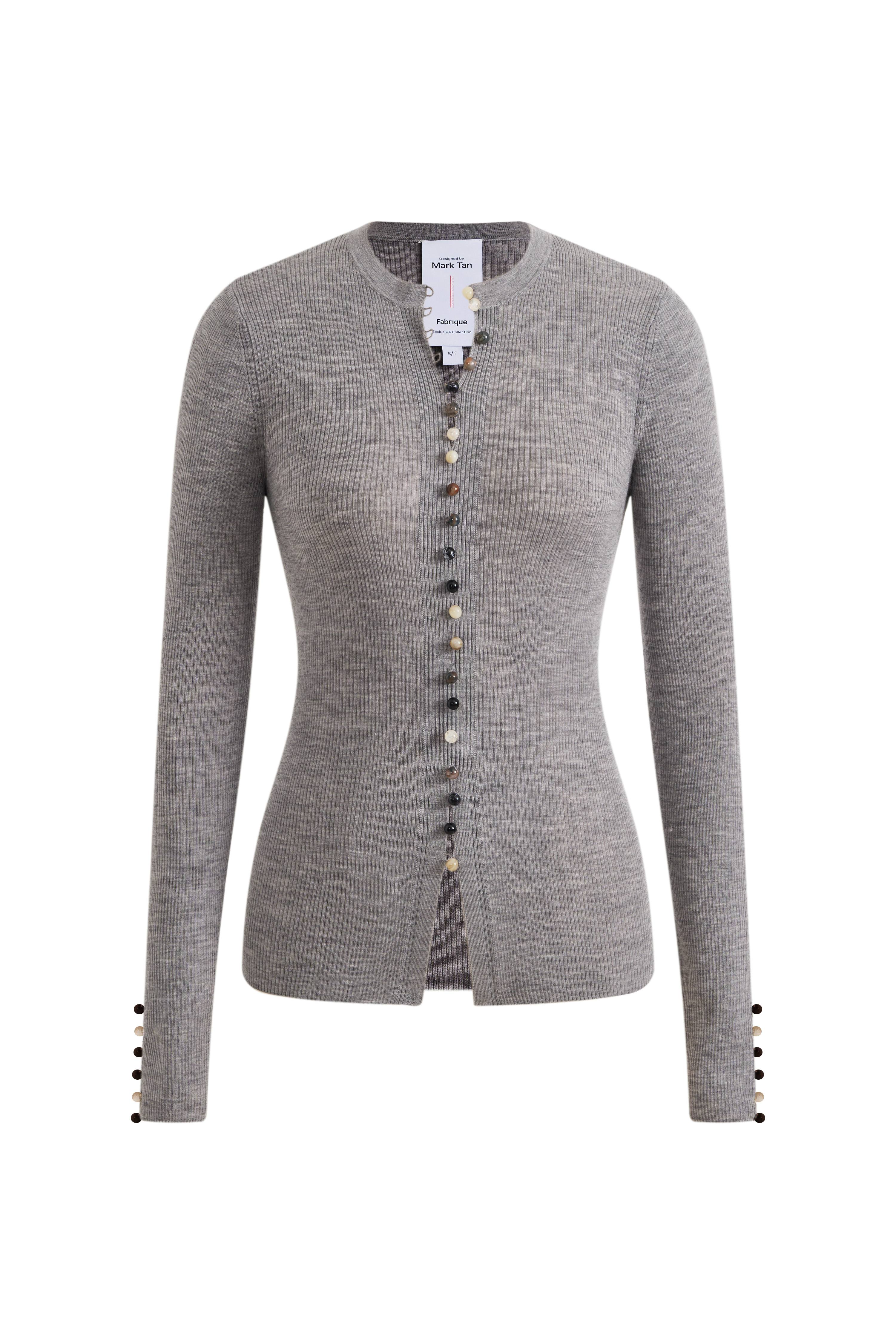 Kaia Slim Fitted Top in Dense Rib Knit - Image 8