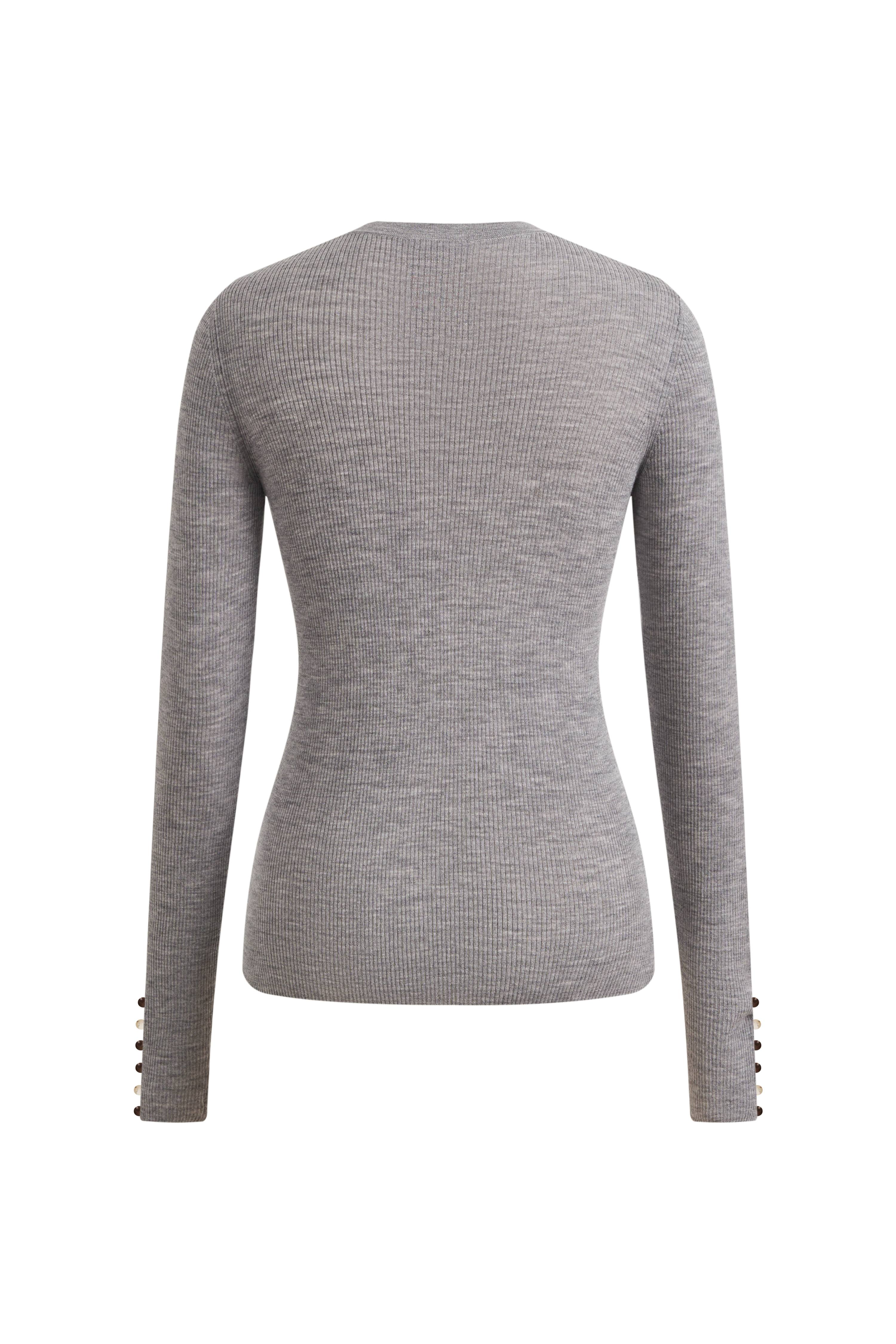 Kaia Slim Fitted Top in Dense Rib Knit - Image 9
