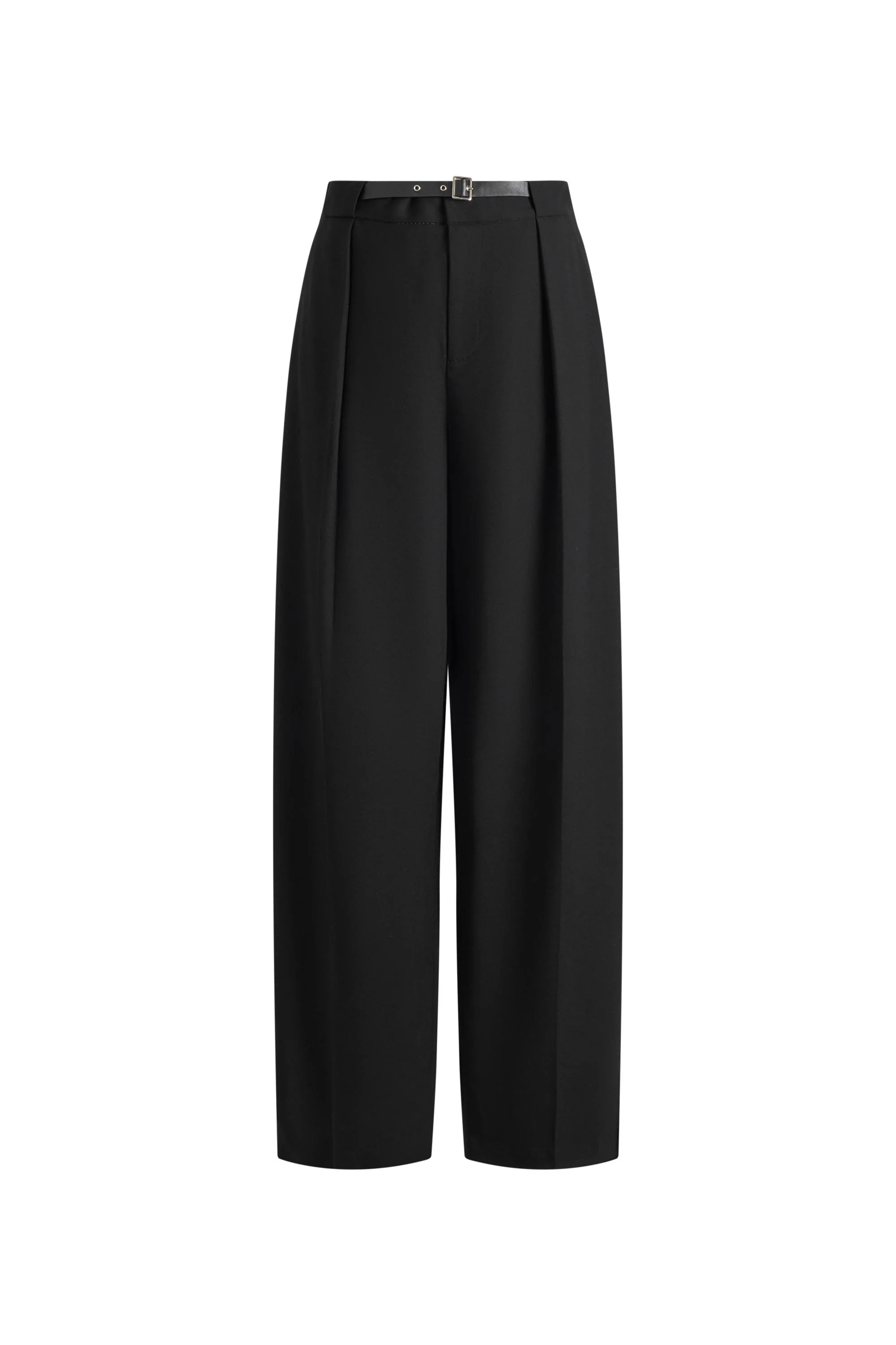 Kaia Wrinkle Resistant Embellished Belt Suit Pants in Fine Wool Suiting - Image 8