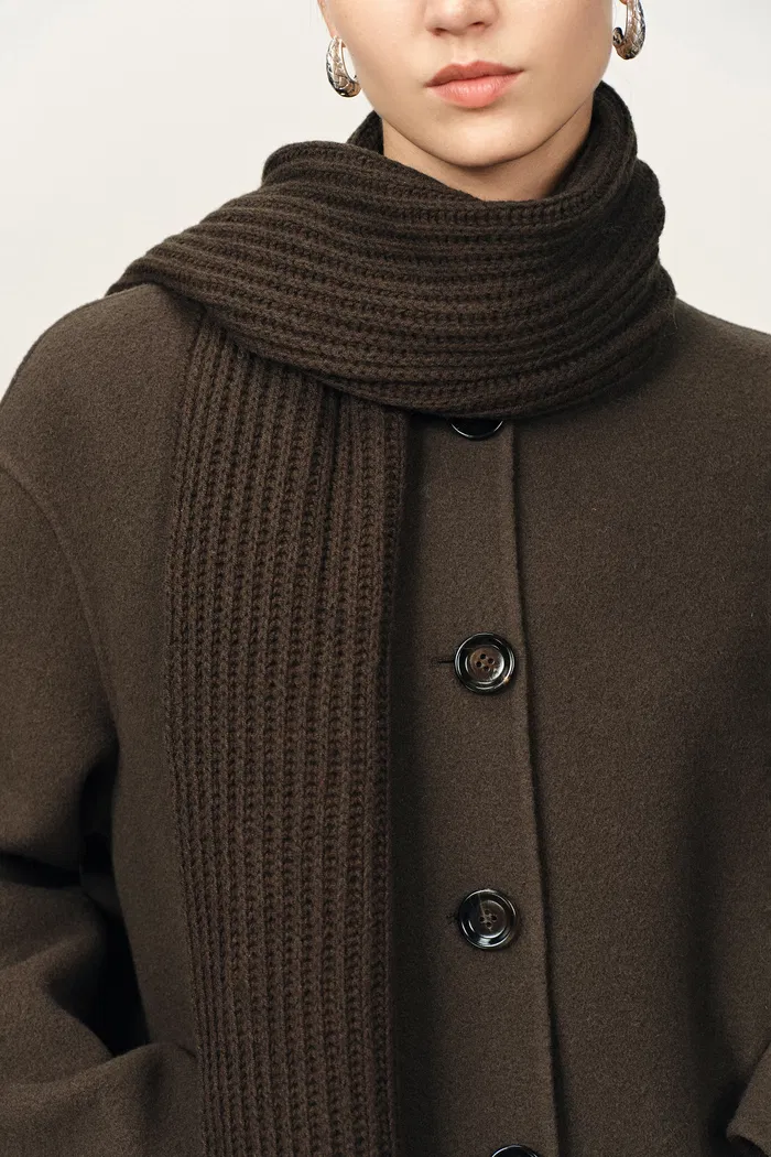 Kaila Fringed Scarf Coat in Double-Face Merino-Cashmere - Image 6