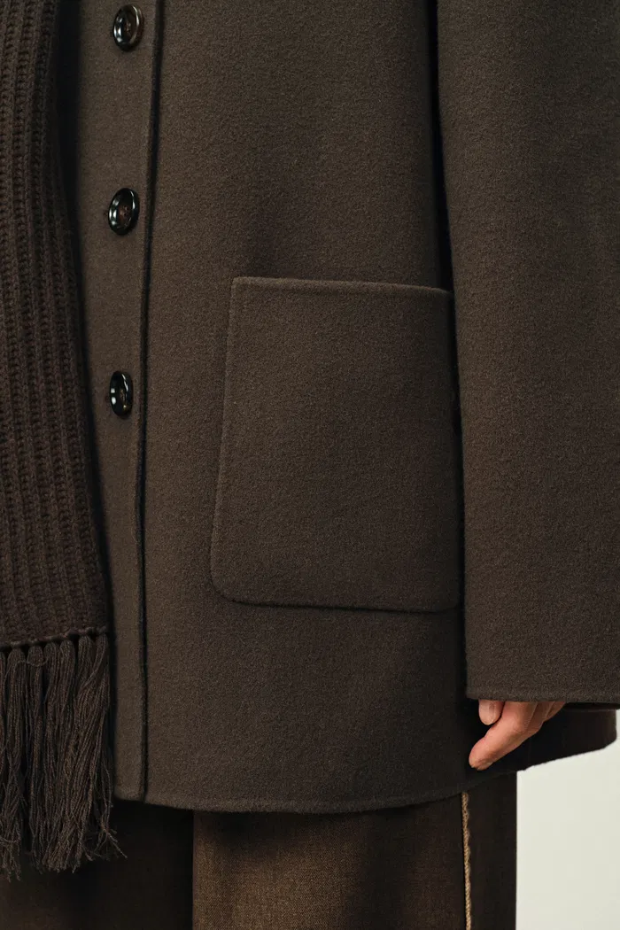 Kaila Fringed Scarf Coat in Double-Face Merino-Cashmere - Image 7