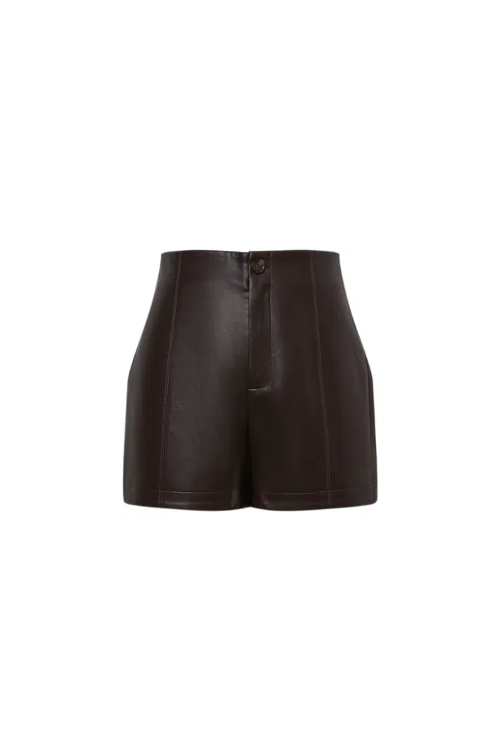 Kaka Shorts in Distressed Vegan Leather - Image 10