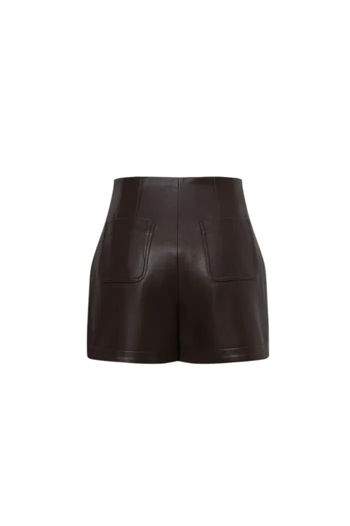 Kaka Shorts in Distressed Vegan Leather - Image 11