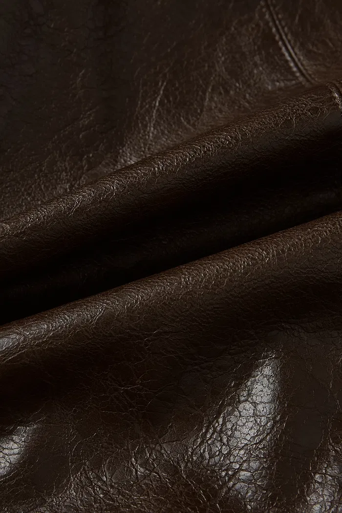 Kaka Shorts in Distressed Vegan Leather - Image 9