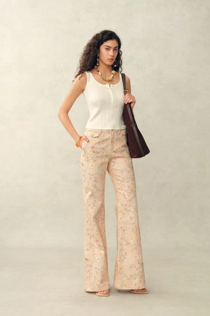 Kari Henley Collar Sleeveless Top in Openwork Knit - Image 3