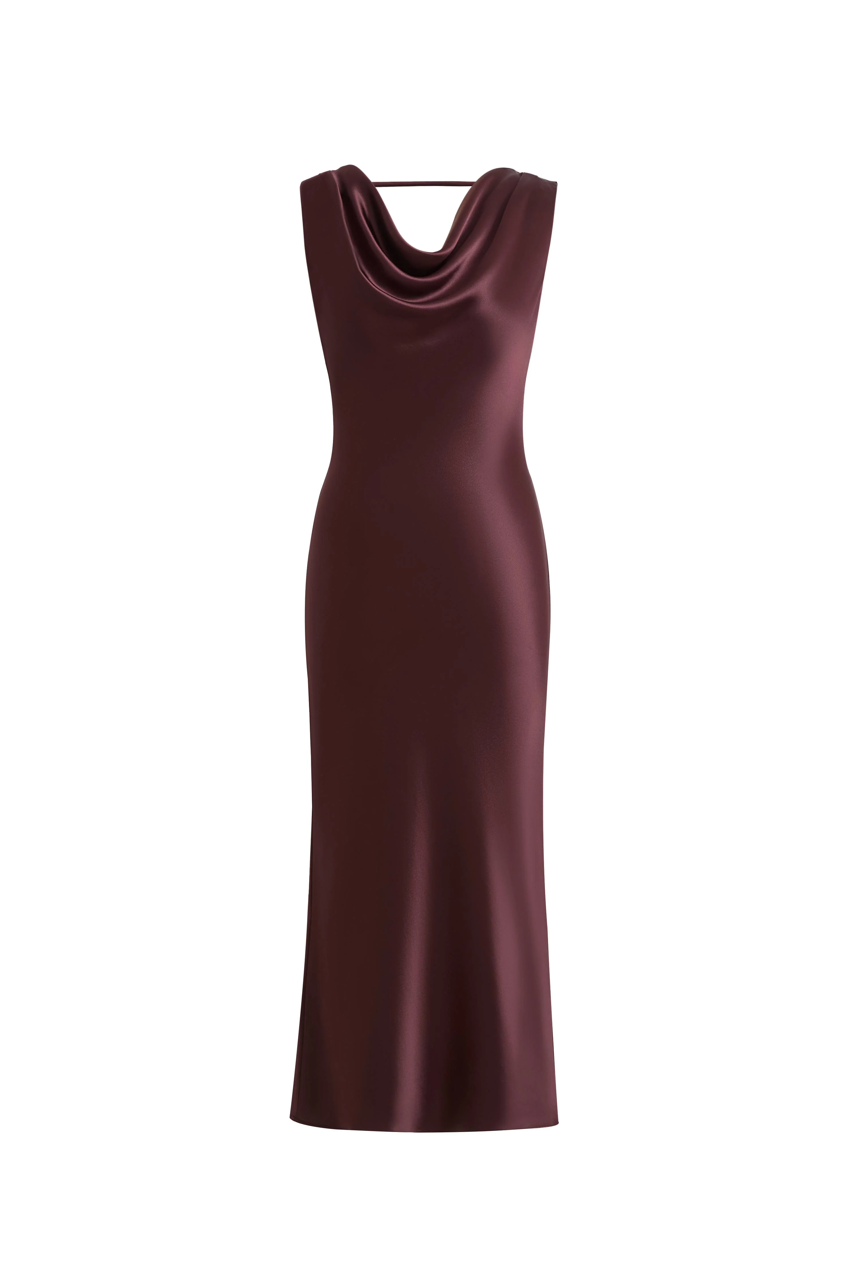 Kari Sleeveless Square Neck Dress in Lustrous Acetate - Image 10