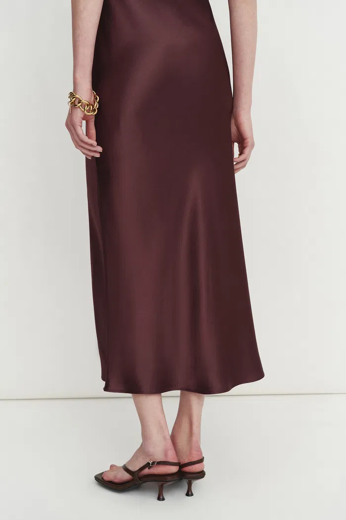 Kari Sleeveless Square Neck Dress in Lustrous Acetate - Image 8