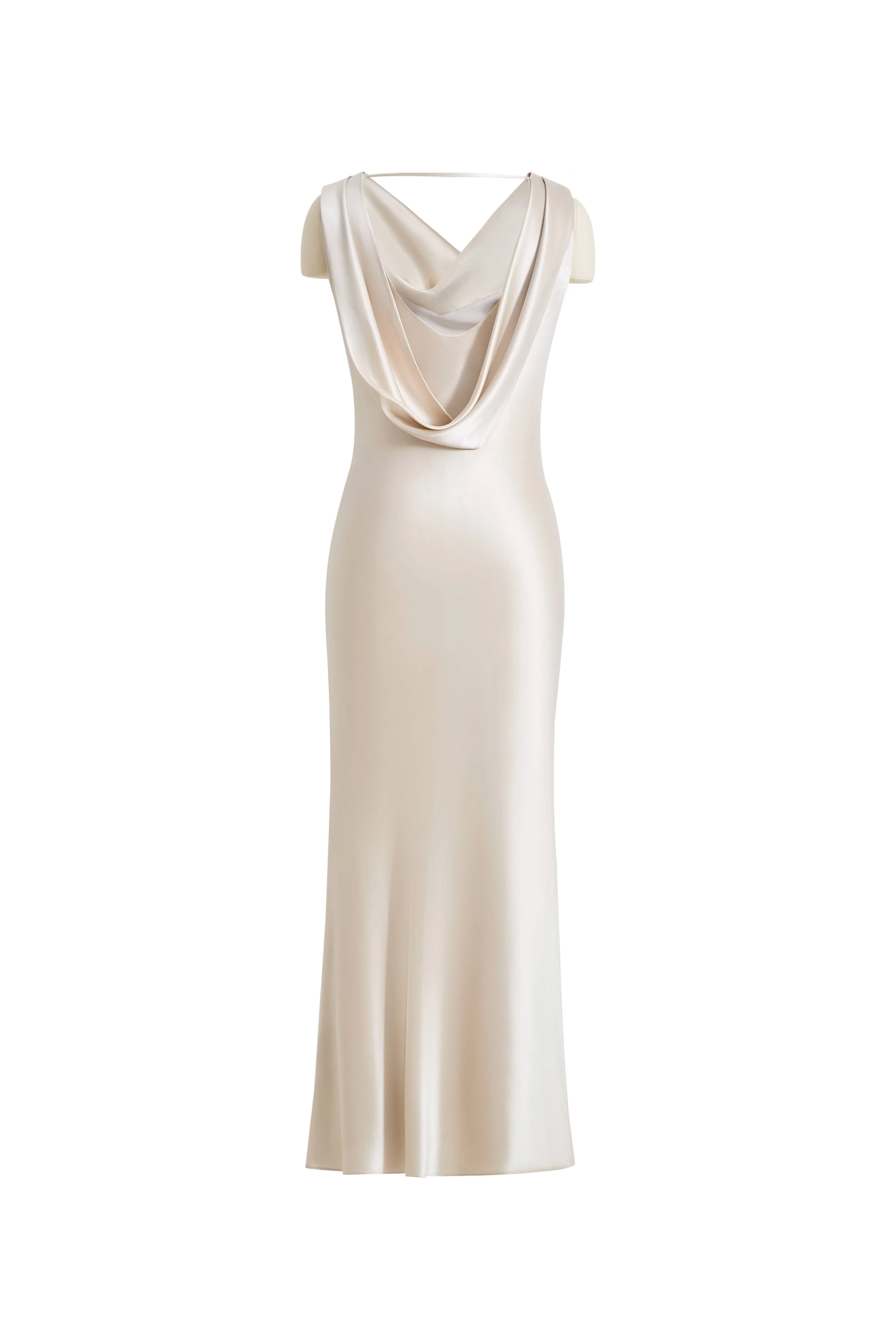 Kari Sleeveless Square Neck Dress in Lustrous Acetate - Image 10