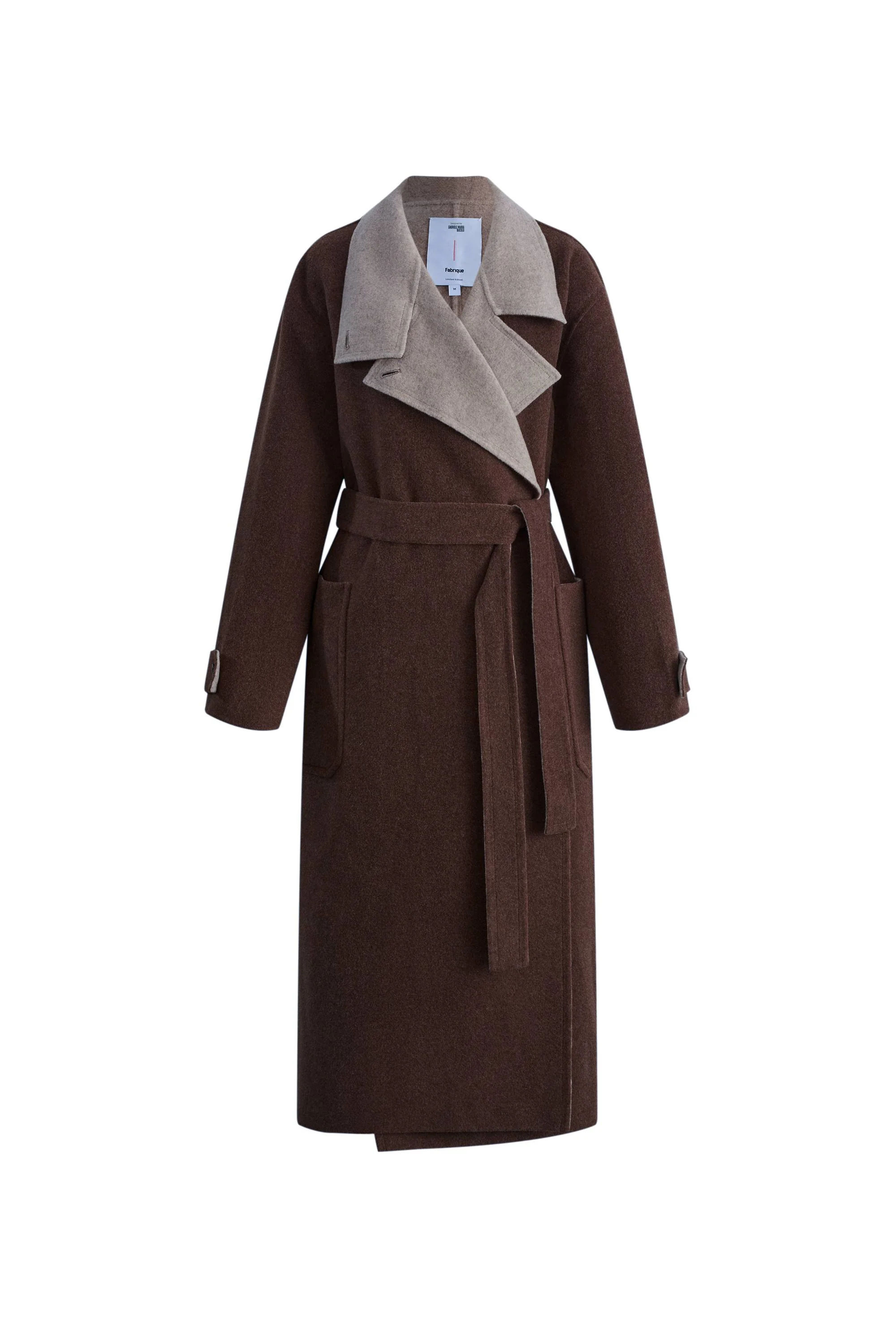 Karla Stand Collar Coat in Merino Wool - Image 10