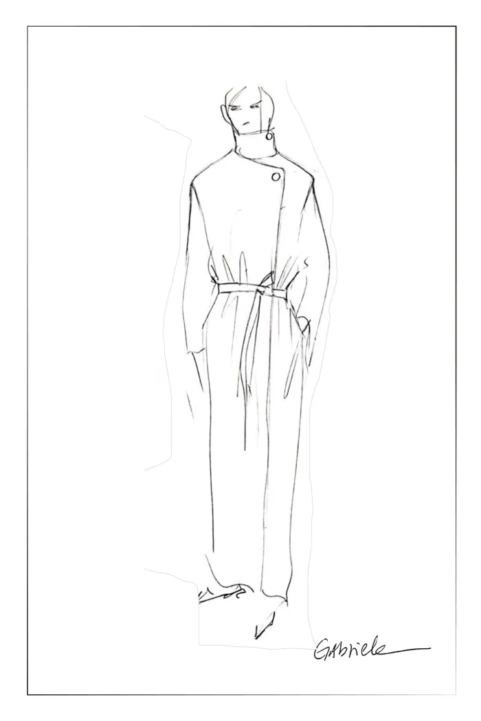 Karla Stand Collar Coat in Merino Wool - Image 9