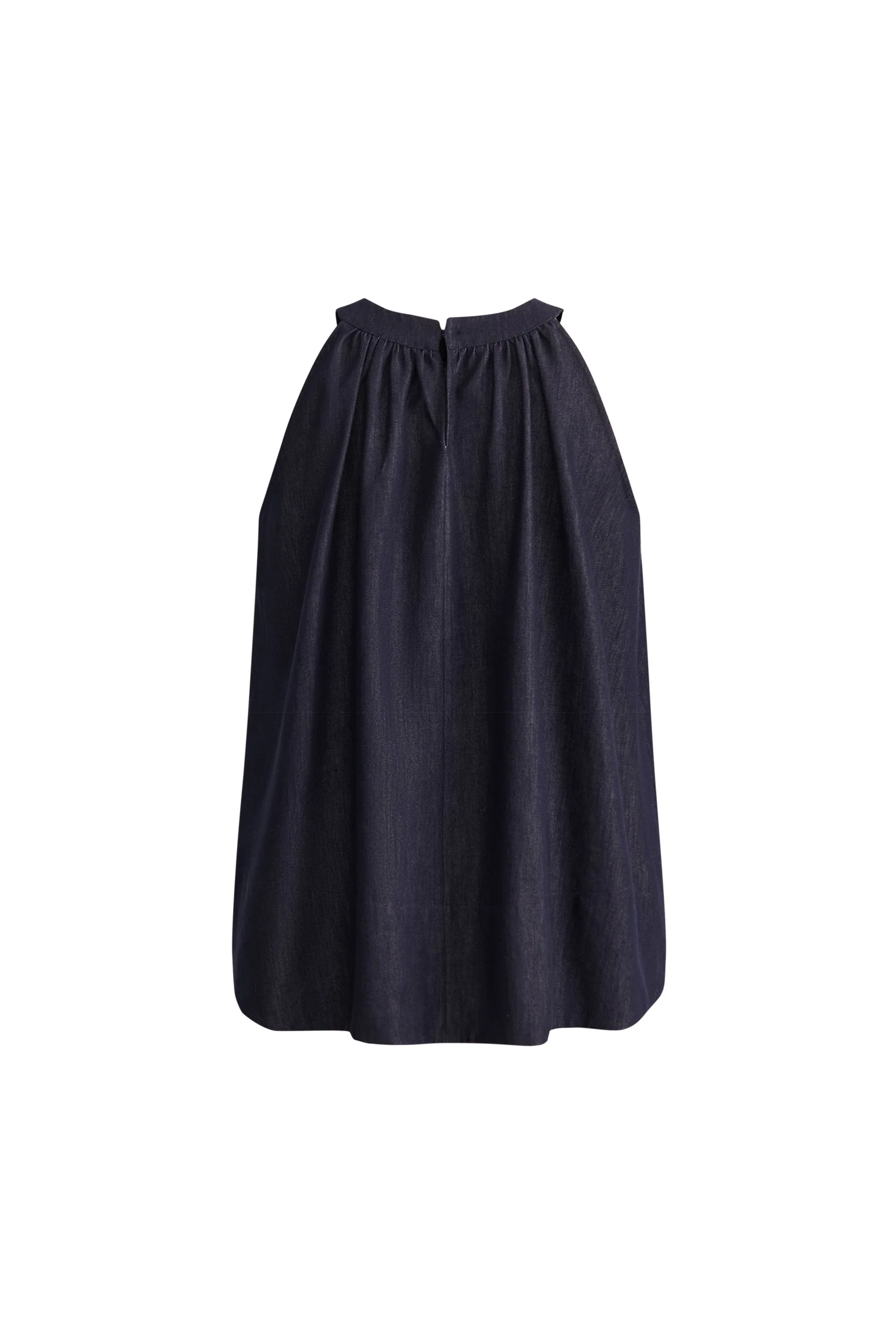 Kyra Sleeveless Vest Top in Lyocell Denim - Image 10