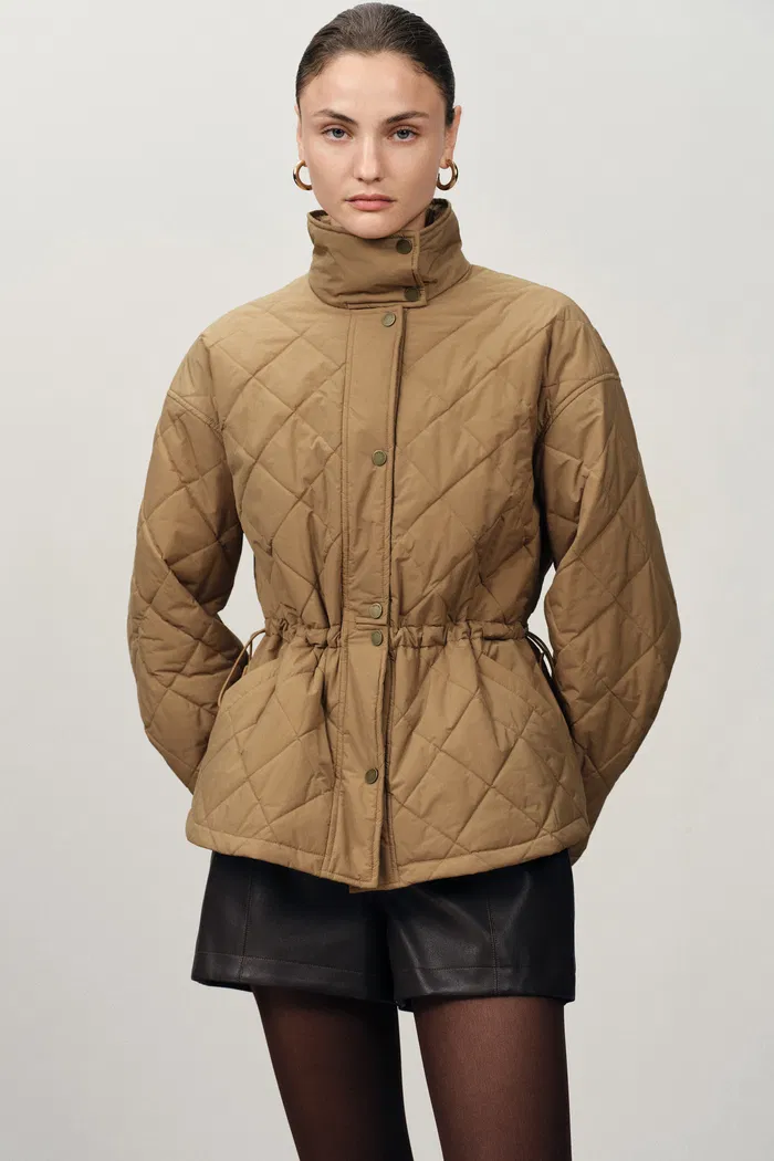 Lauren Adjustable Waist Quilted Jacket in High-Density Nylon - Image 4