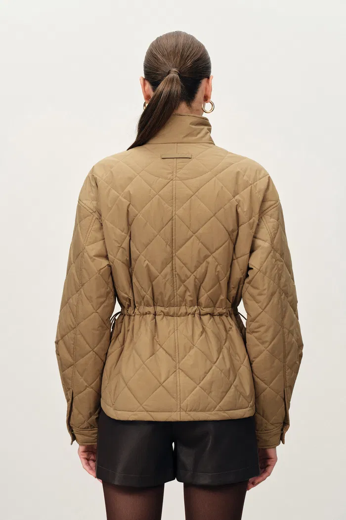 Lauren Adjustable Waist Quilted Jacket in High-Density Nylon - Image 6