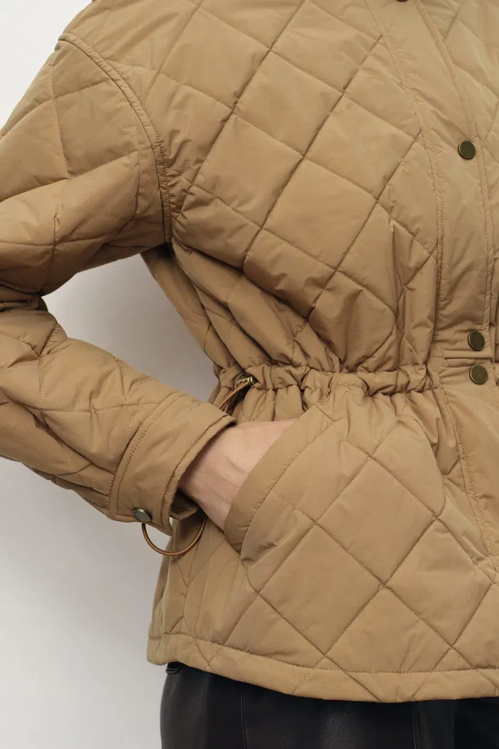 Lauren Adjustable Waist Quilted Jacket in High-Density Nylon - Image 7