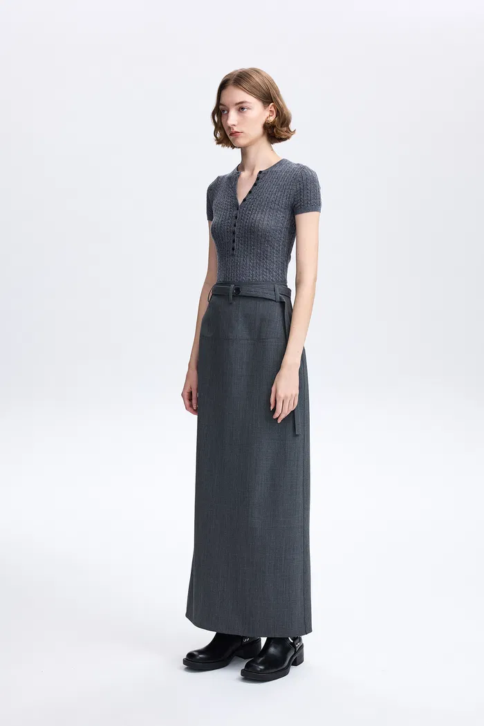 Lauren Cable Top in Merino Wool Knit - Image 3