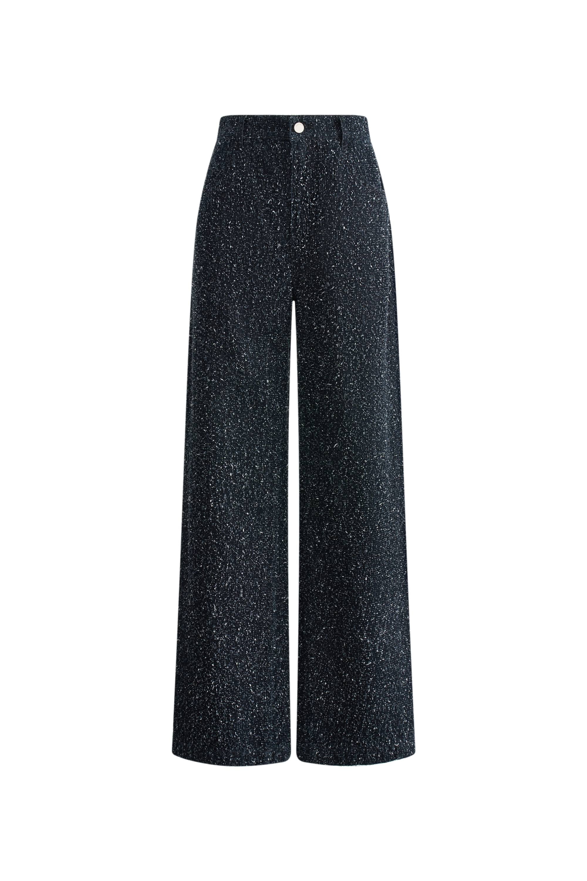 Leander Starry Night Texture Barrel Leg Jeans in Jacquard Denim - Image 9