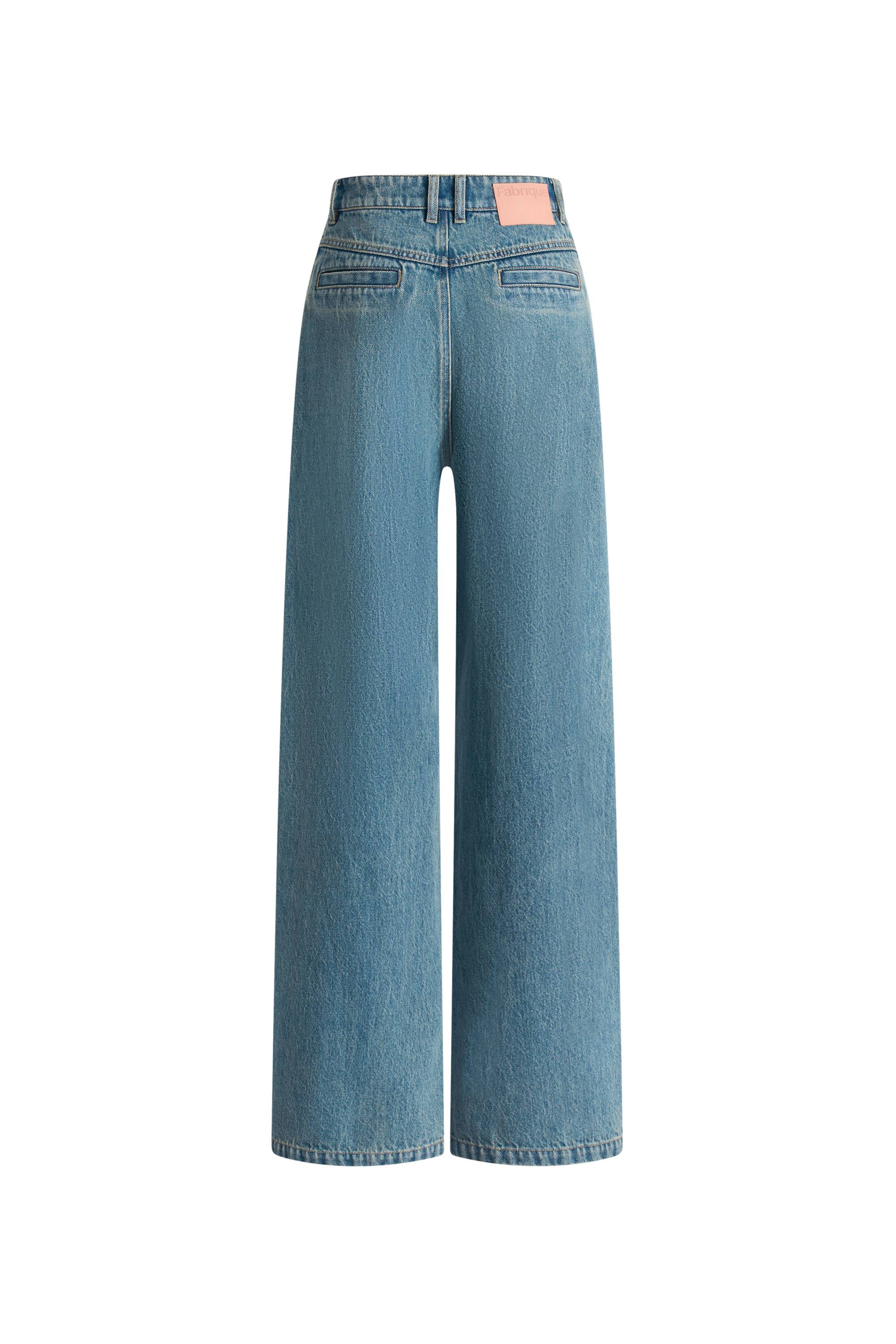 Lia Two Tone Washed Patch Pocket Jeans in Cotton Denim - Image 9