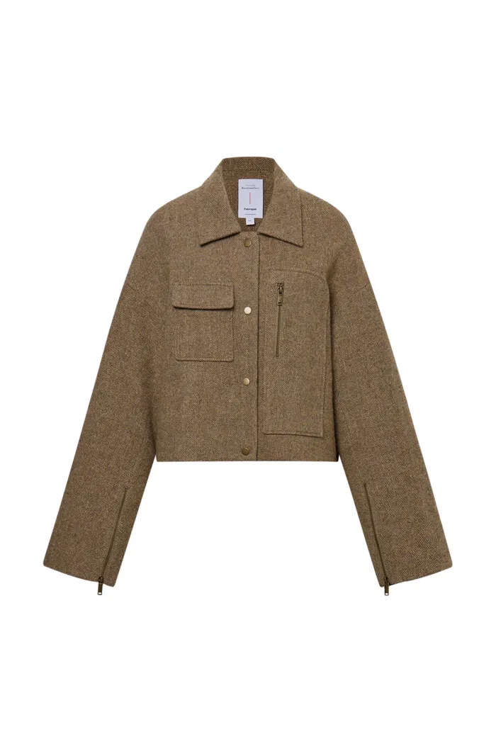 Lily Woolen Short Coat in Midweight Wool Twill - Image 14