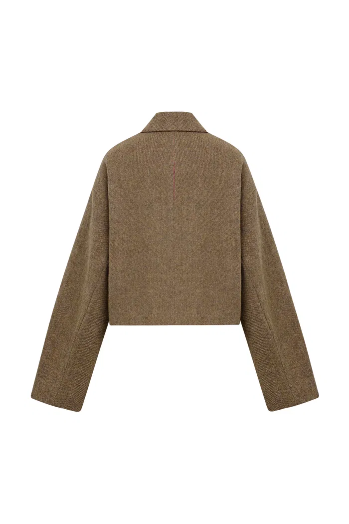Lily Woolen Short Coat in Midweight Wool Twill - Image 15