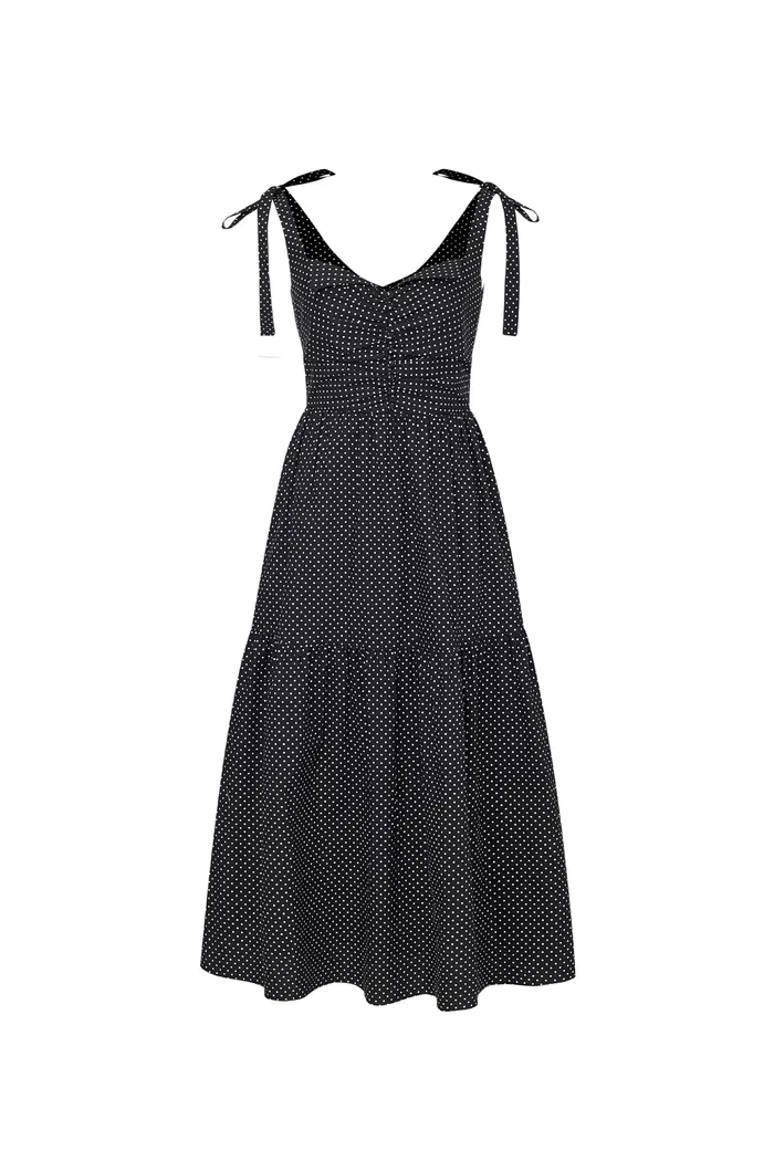 Lola Polka Dot Dress in Cotton - Image 10