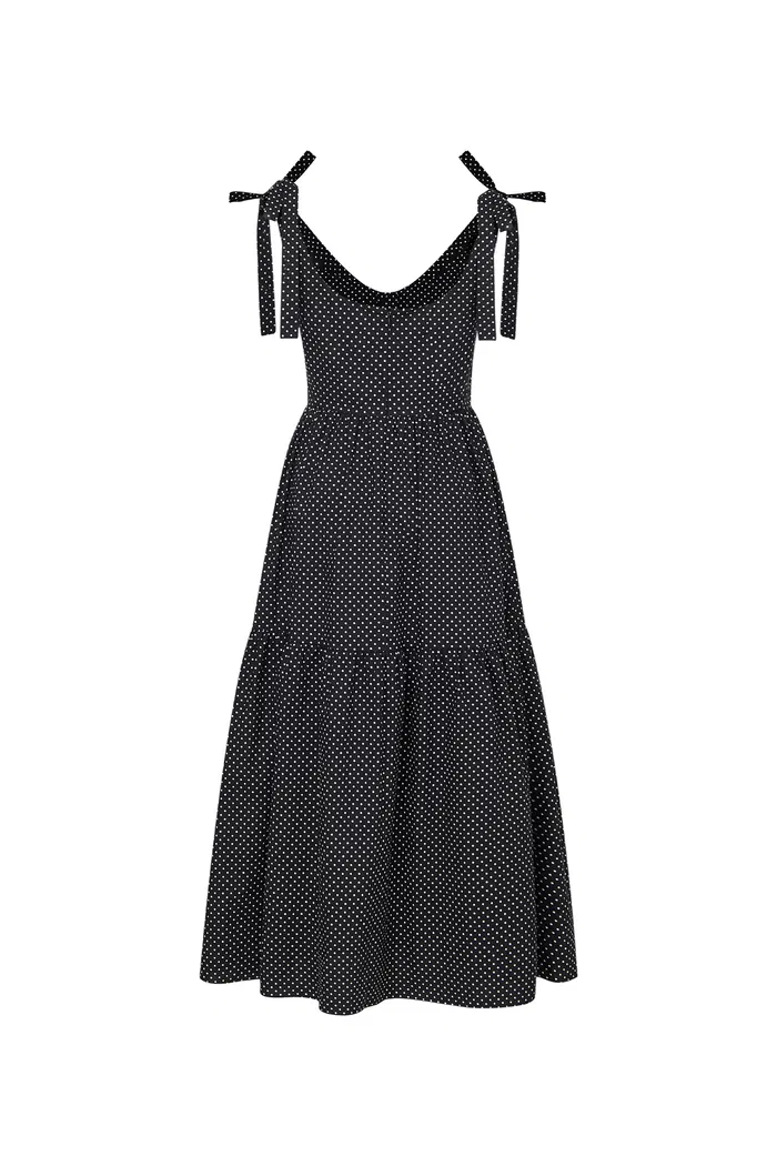 Lola Polka Dot Dress in Cotton - Image 11