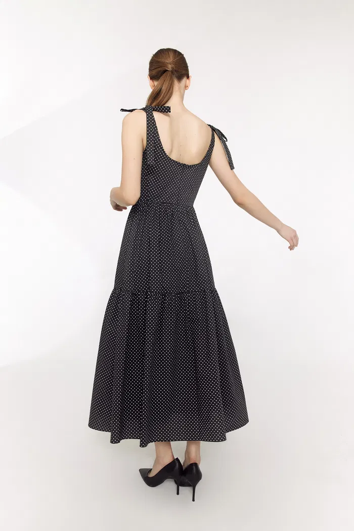 Lola Polka Dot Dress in Cotton - Image 5