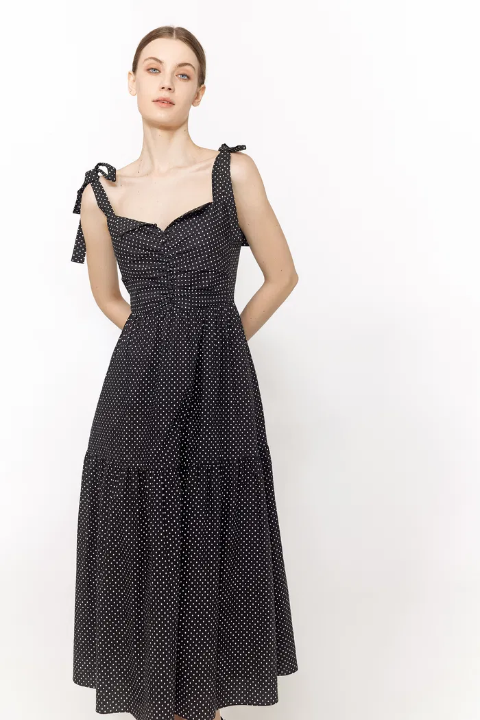 Lola Polka Dot Dress in Cotton - Image 6