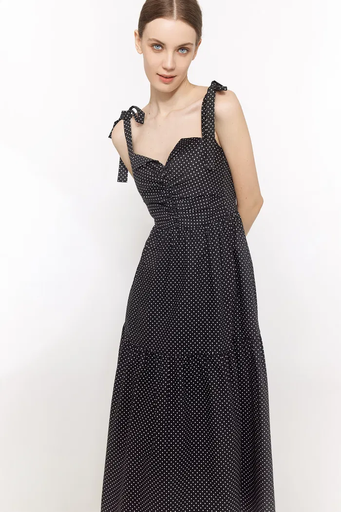 Lola Polka Dot Dress in Cotton - Image 7