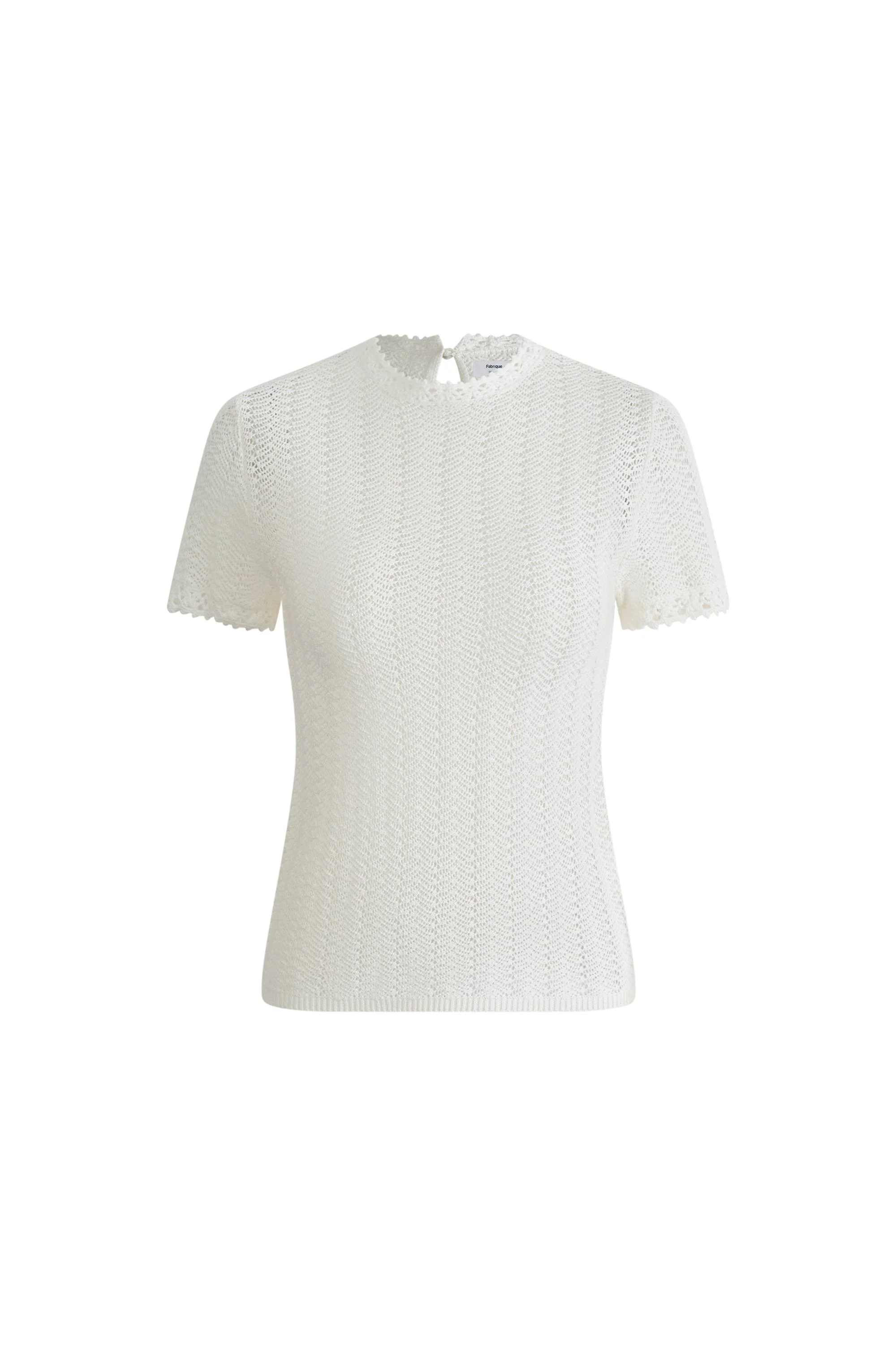 Lowell Open Knit Crew Neck Top in Australian Merino Wool - Image 8