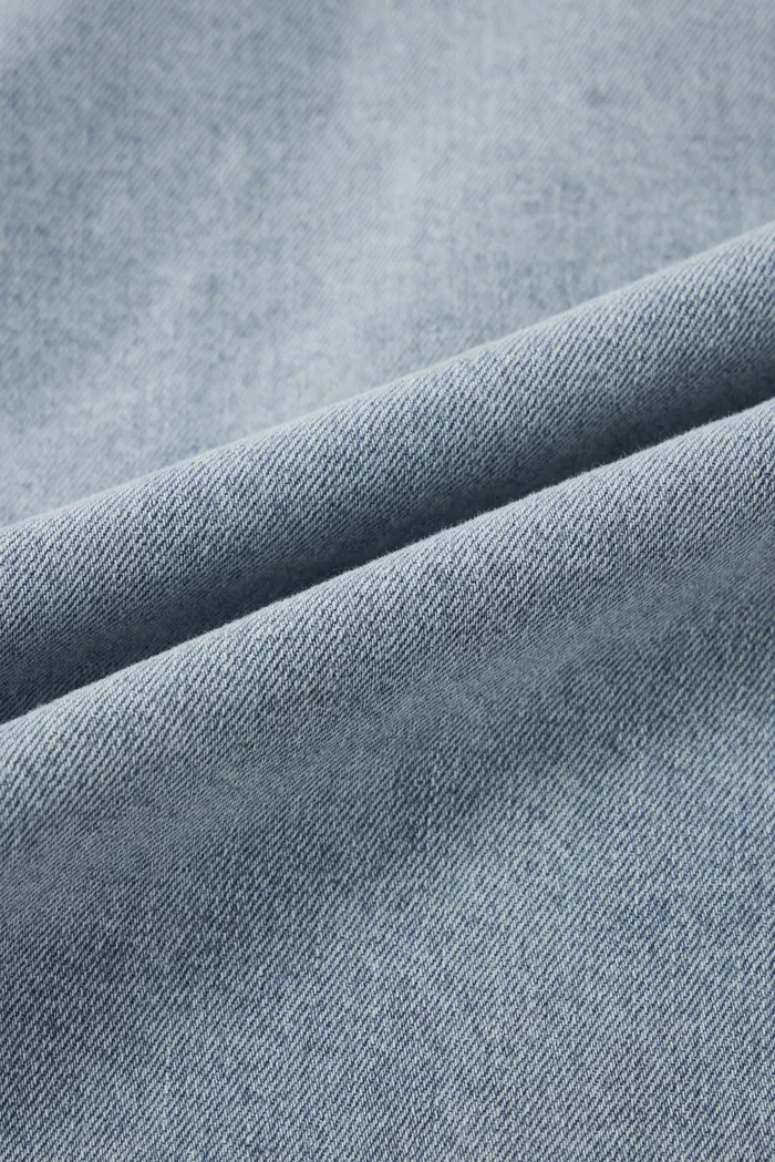 Luca Contrast Collar Lightweight Jacket in Cotton Denim - Image 9