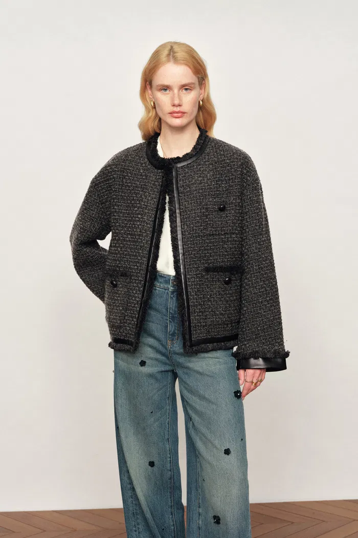 Lucia Jacket in Wool Blend Tweed - Image 2