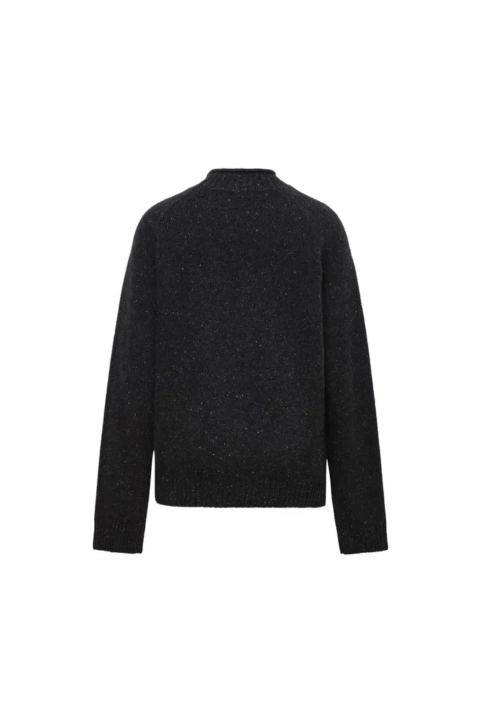 Lucy Mock Neck Sweater in Merino Wool Knit - Image 11
