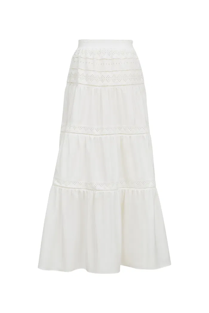Luise Maxi Skirt in Silk Cotton - Image 10