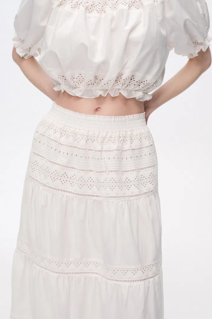 Luise Maxi Skirt in Silk Cotton - Image 6