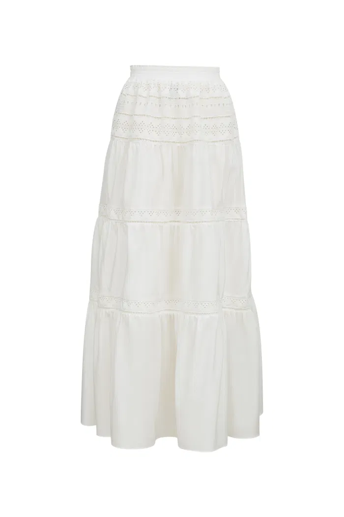 Luise Maxi Skirt in Silk Cotton - Image 9