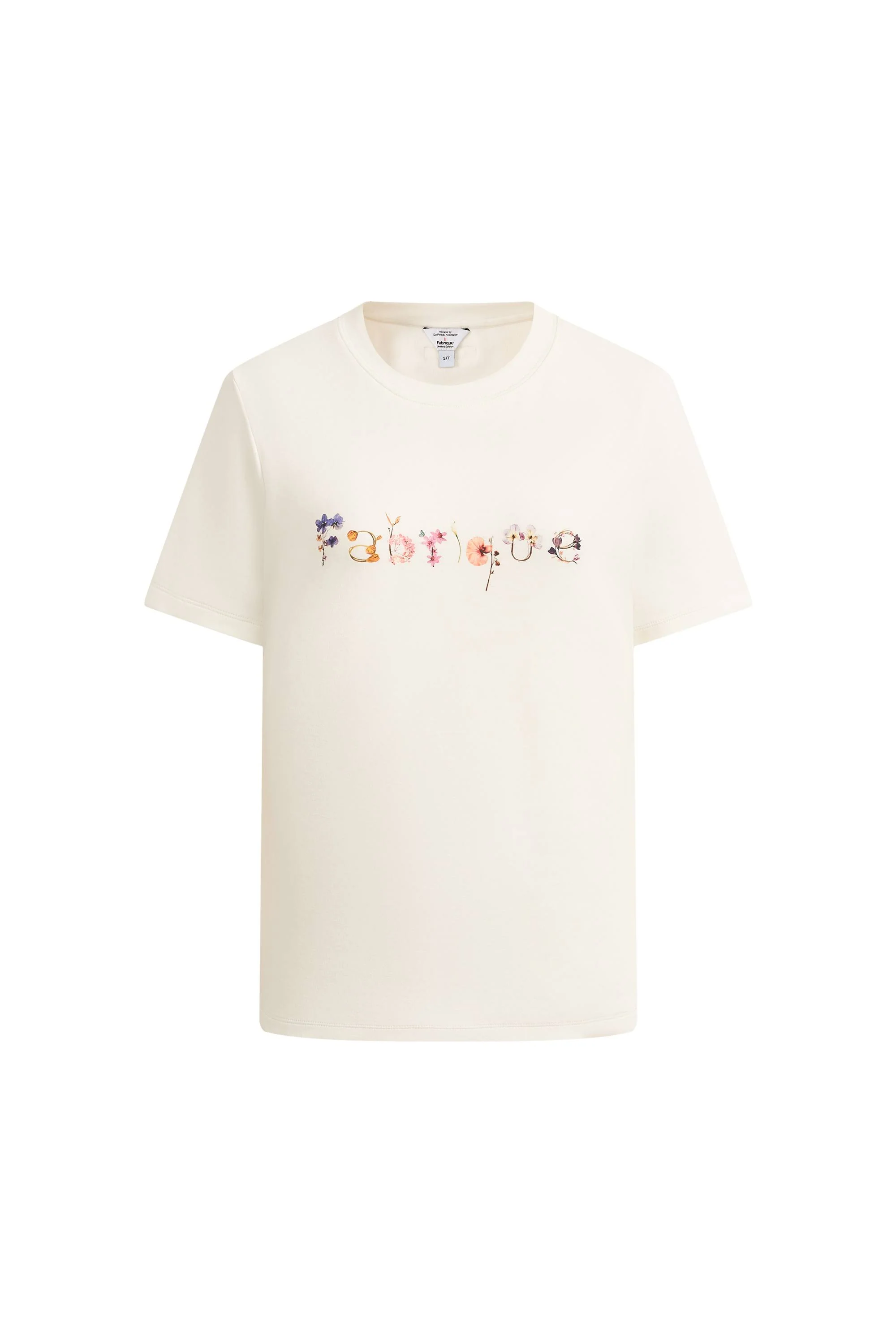Lyra Hand-Painted Floral Logo T-Shirt in Cotton - Image 5