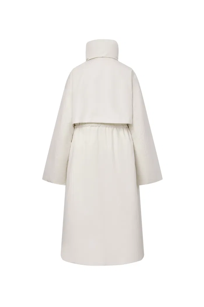 Maddalena White Duck Down Long Down Coat in Ultra Light Fabric - Image 11