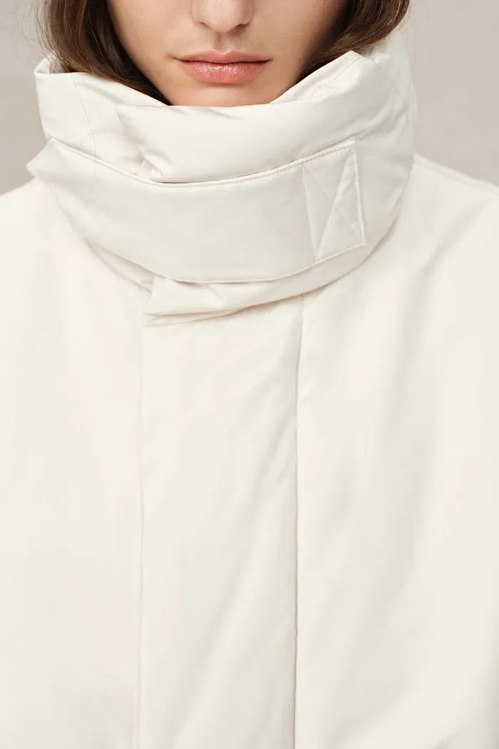 Maddalena White Duck Down Long Down Coat in Ultra Light Fabric - Image 7