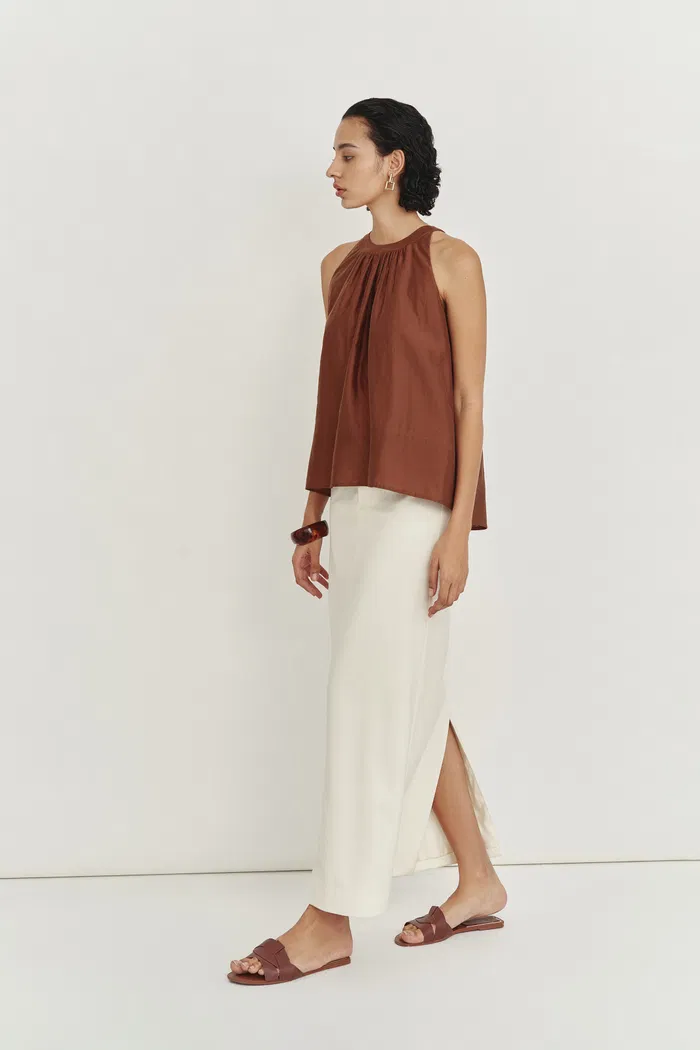 Magalie Straight Skirt in Australian Merino Blend - Image 4