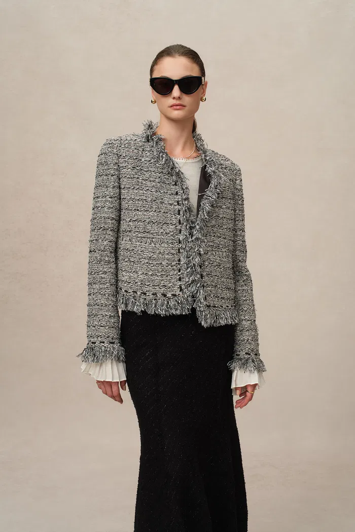Marcela Coat in Coarse Wool Tweed - Image 2