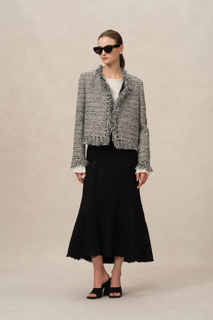 Marcela Coat in Coarse Wool Tweed - Image 3