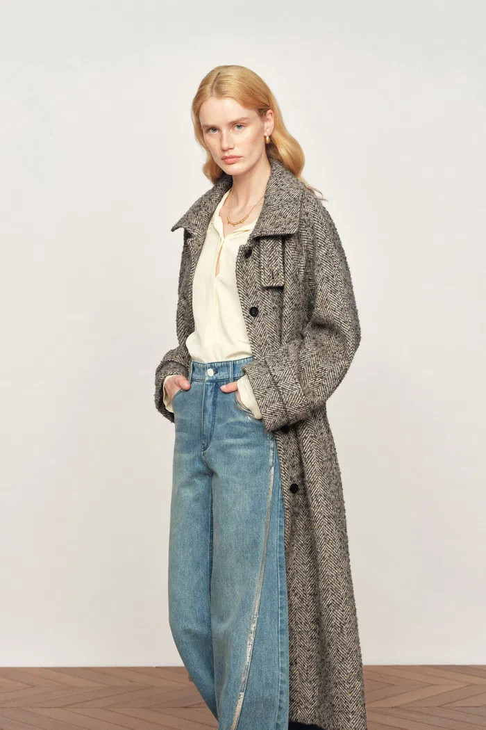 Margot Long Coat in Wool-Alpaca Blend - Image 2