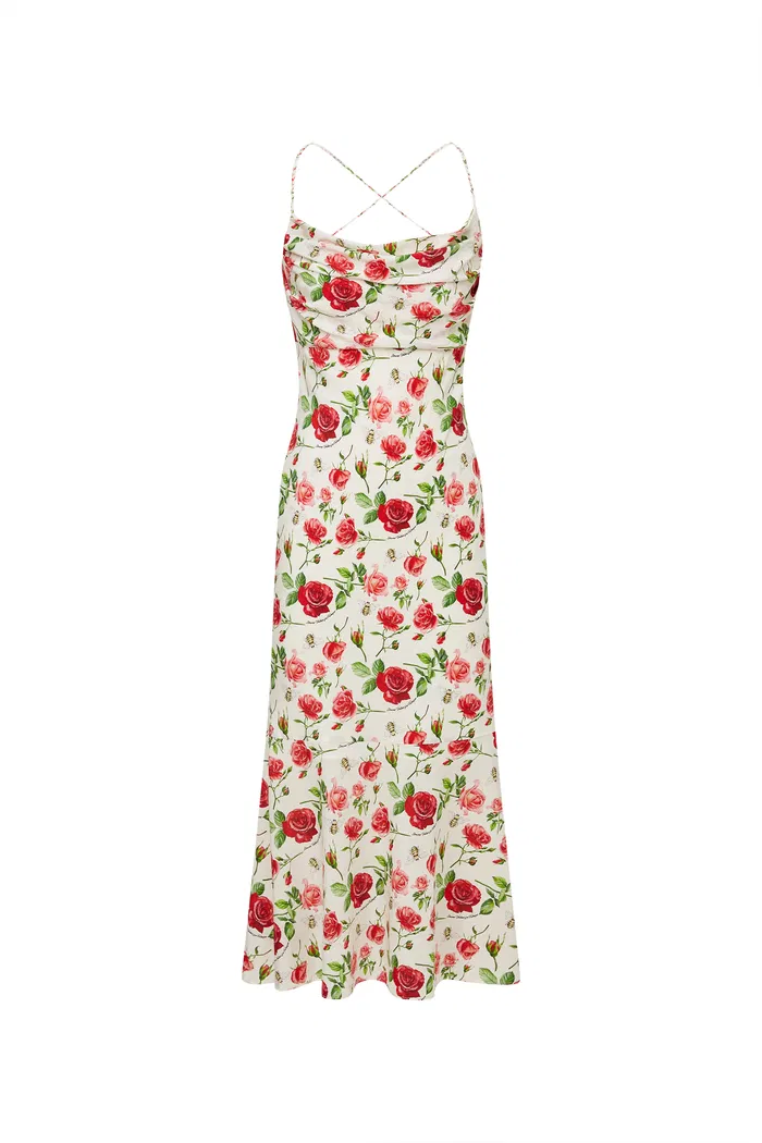 Martina Rosie Maxi Dress in Silk Crepe de Chine - Image 10
